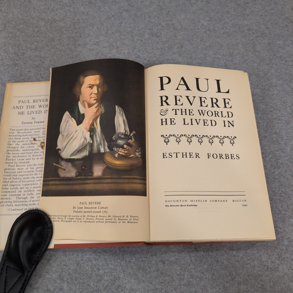 Paul Revere and the World He Lived In by Esther Forbes 1942 Hardcover DJ VG - Picture 3 of 6